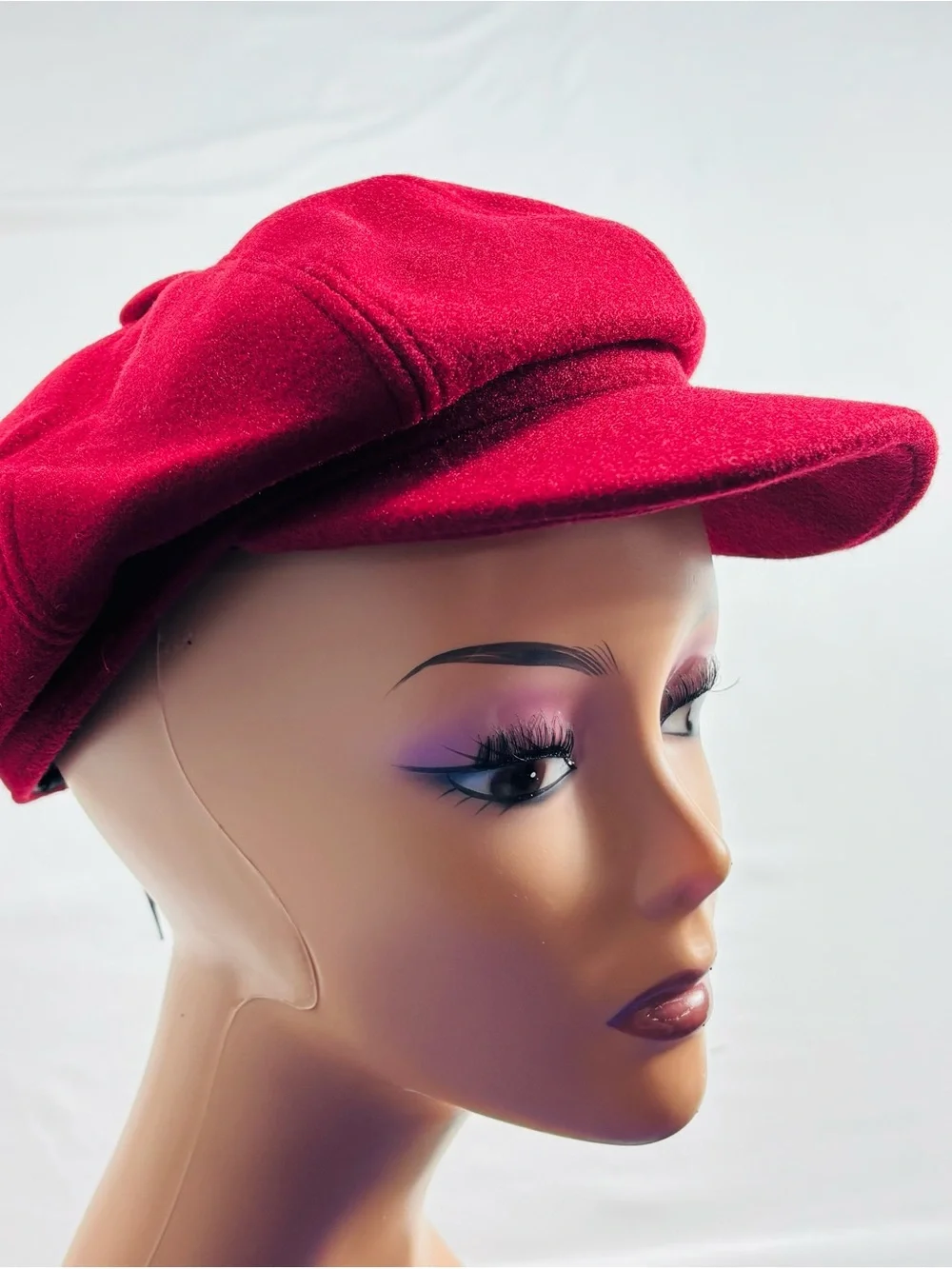 Women’s Red Newsboy Cap - Classic Casual Style H031